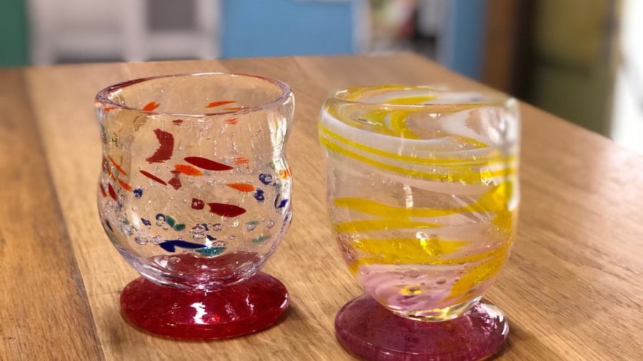 吹きガラス体験とサンドブラスト体験とペーパーウエイト体験